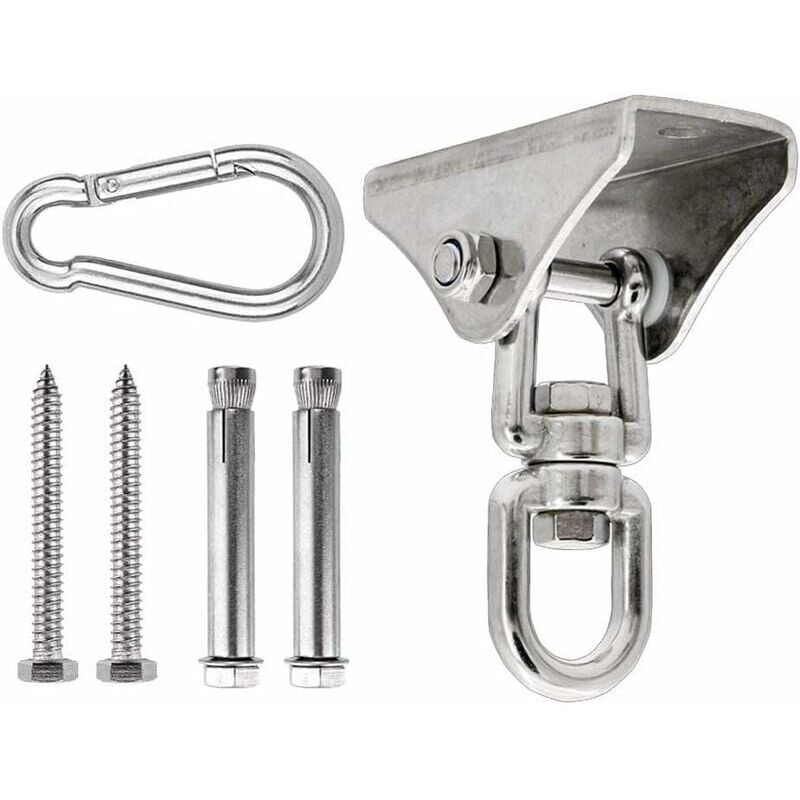 foto del prodotto gancio per montaggio a soffitto per sedia, sacco da boxe, amaca gancio per soffitto in acciaio inossidabile resistente 350 kg, gancio per altalena
