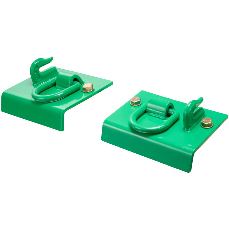 foto del prodotto gancio per pala per trattore da 5 16 acciaio forgiato grado 70, capacit di carico di 12.000 libbre, confezione da 2 for traino versatile, verde
