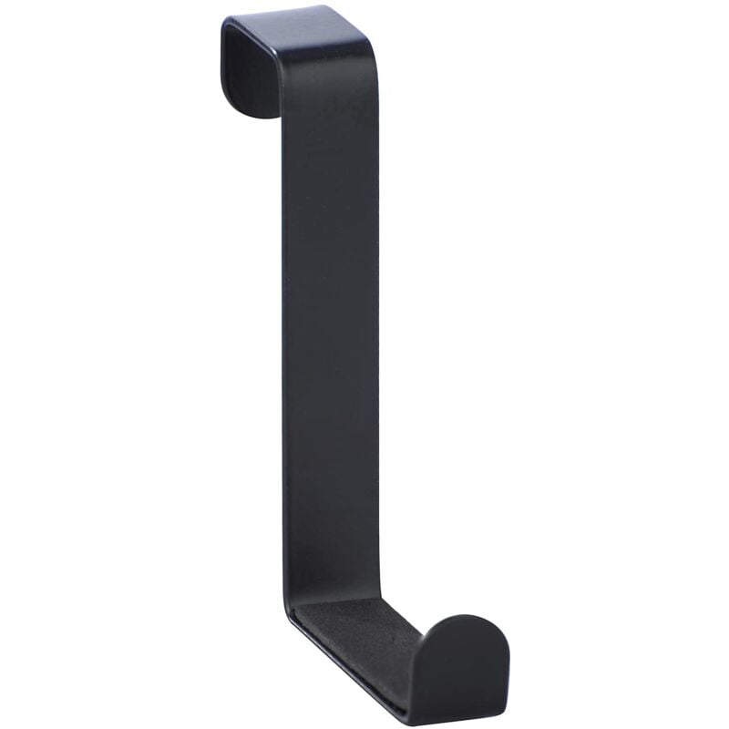 foto del prodotto gancio per porta, appendiabiti da appendere, ideale per cucina e bagno, set di 4, acciaio, 7,6x1,2x6 cm, nero - wenko