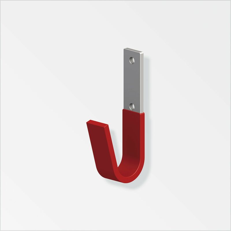 foto del prodotto gancio piatto acciaio rosso 87x32mm