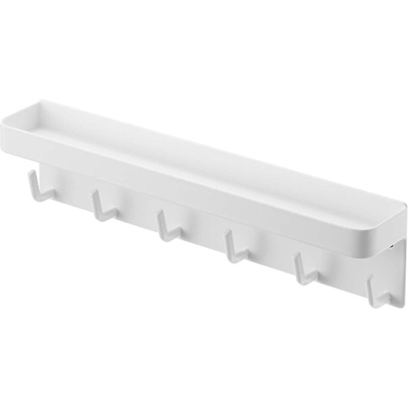 foto del prodotto gancio portachiavi per bagno, portachiavi nero, portaoggetti per chiavi, organizer, gancio portachiavi con ripiano, asta appendiabiti da cucina,