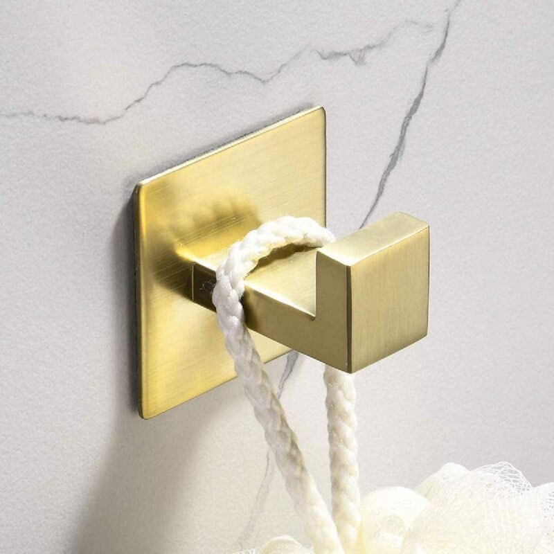 foto del prodotto gancio portasciugamani adesivo da parete senza forare 1 oro sollbry