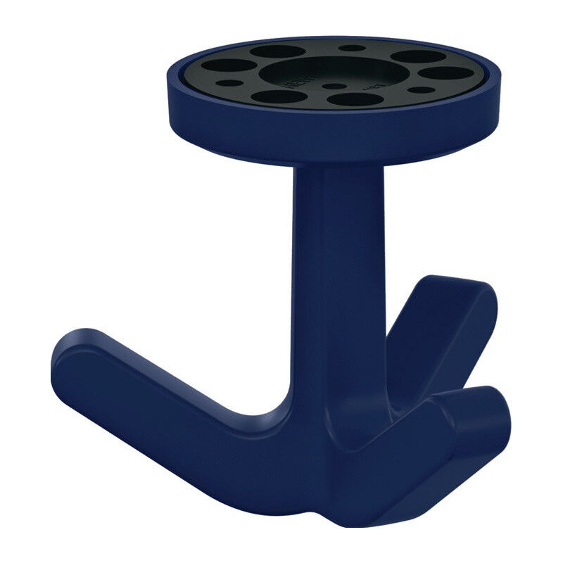foto del prodotto gancio triplo ser.477 opaco,elastico 50 blu acciaio h.69mm d.51mm hewi