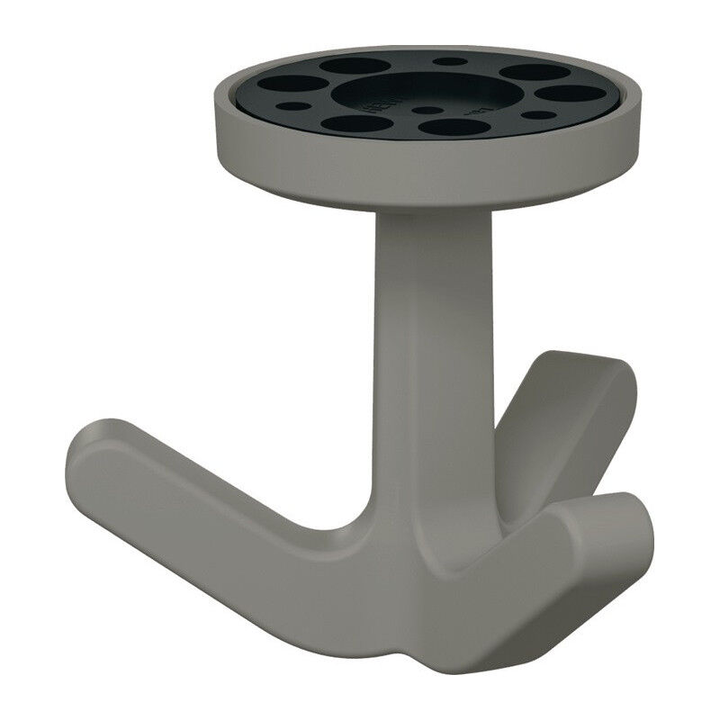 foto del prodotto gancio triplo ser.477 opaco,elastico 95 grigio roccia h.69mm d.51mm hewi