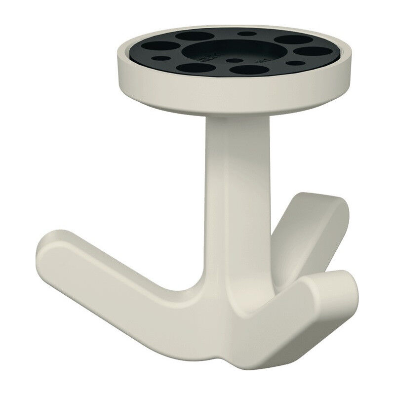 foto del prodotto gancio triplo ser.477 opaco,elastico 99 bianco puro h.69mm d.51mm hewi
