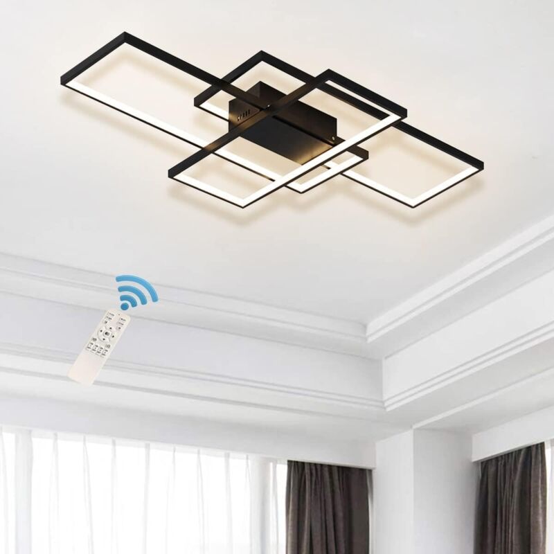 foto del prodotto ganeed dimmerabile luce di soffitto, 3 rettangolo soffitto led moderne lampade con telecomando, 50w acrilico montaggio a filo della luce di