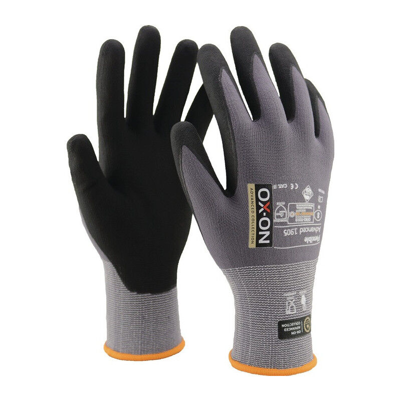 foto del prodotto gant flexible advanced 1905 taille 9 noir gris clair en388 en420 a1 psa ii