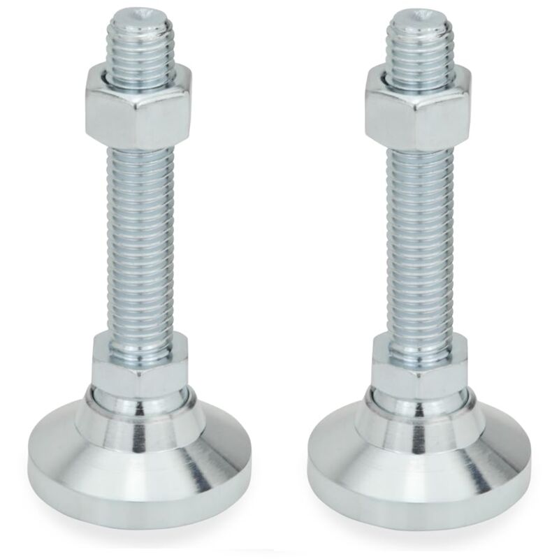 foto del prodotto ganter norm elementi da piedi piedini di livellamento con uso generico gn 343.2 piede diametro 25 mm in acciaio zincato, blu passivato 2 pezzi,