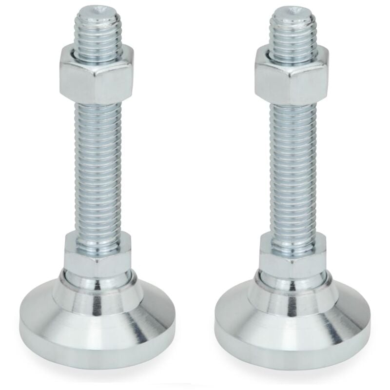 foto del prodotto ganter norm elementi da piedi piedini di livellamento con uso generico gn 343.2 piede diametro 32 mm in acciaio zincato, blu passivato 2 pezzi,