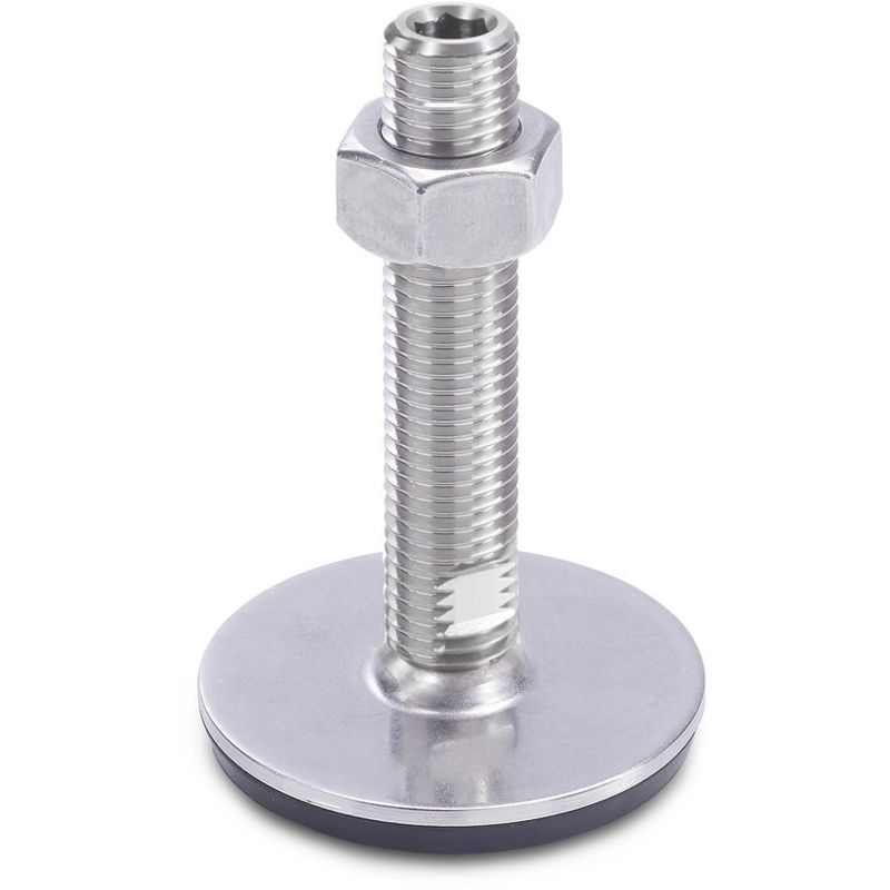 foto del prodotto ganter norm elementi gn 41 80 m16 125 d3 uk acciaio inox piedini di livellamento gomma aufvulka nisiert, argento