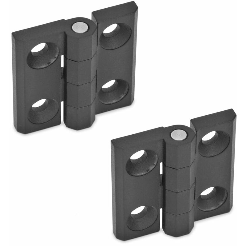 foto del prodotto ganter norma elementi cerniere, 2 pezzi, colore nero, da 40 a struttura opaco, gn 237 zd 40 sw