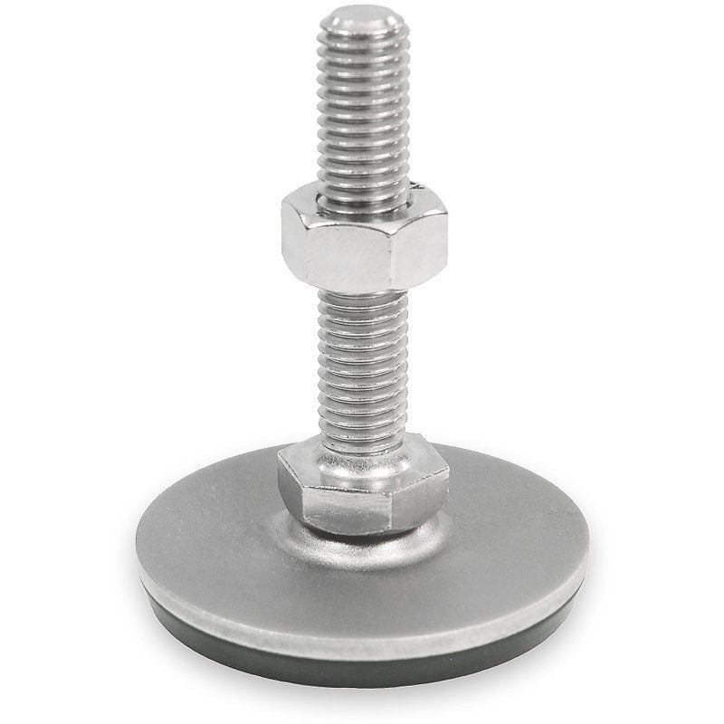 foto del prodotto ganter normelemente gn 41 40 m8 50 d3 sk piedini regolabili in acciaio inox vulcanizzato, argento, gewinde d2 m8x50