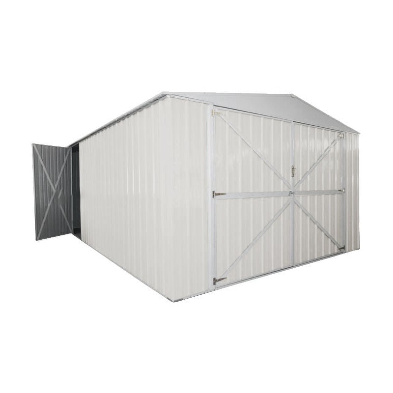 foto del prodotto garage auto in lamiera box in acciaio 360x514cm x h 2.32m 320kg 18,5mq colore bianco