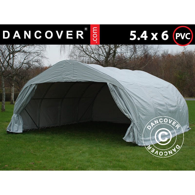 foto del prodotto garage doppio 5,4x6x2,9m pvc, grigio