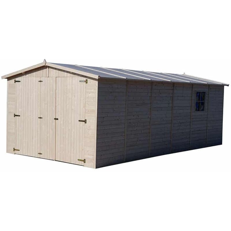 foto del prodotto garage in legno gardiun mikhail ii 20 m esterni 616x324x192 222 cm