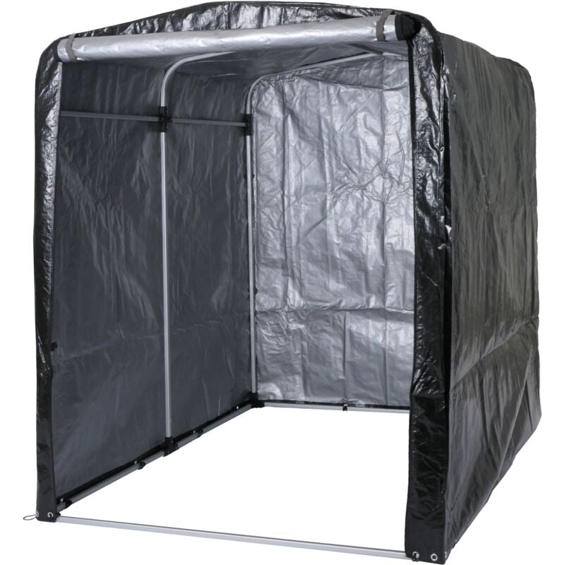 foto del prodotto garage per biciclette in alluminio impermeabile protezione uv 201 x 157 x 201 cm antracite 040006953