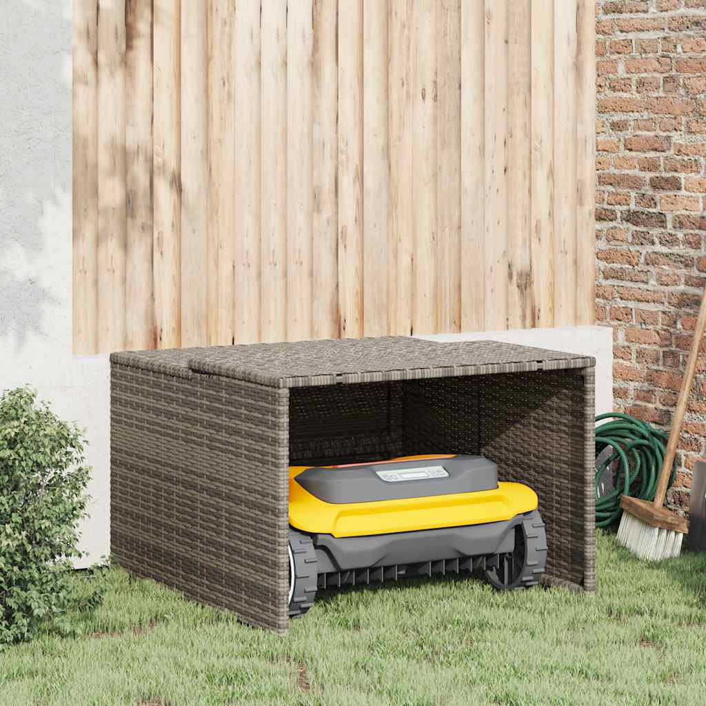 foto del prodotto garage per robot tosaerba grigio 86x90x52 57 cm in polyrattan
