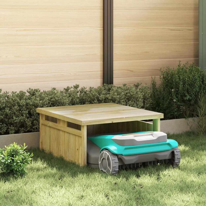 foto del prodotto garage per tosaerba robot 70x80x38 cm legno impregnato di pino vidaxl