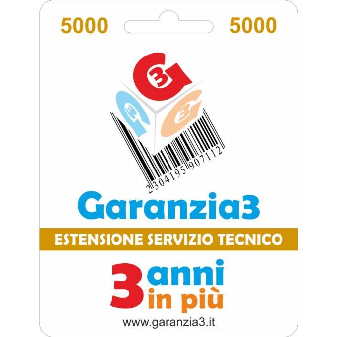 foto del prodotto garanzia3 estensione di servizio tecnico 3 anni in pi con massimale di copertura a 5000 euro