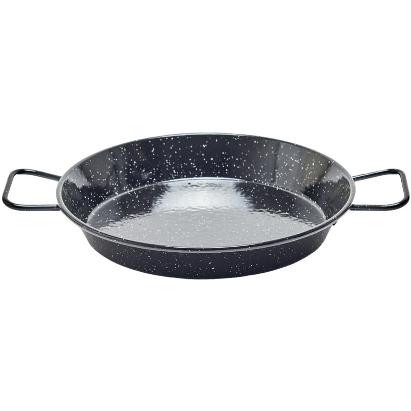 foto del prodotto garcima la ideal padella per paella in acciaio smaltato, nero, 20 cm