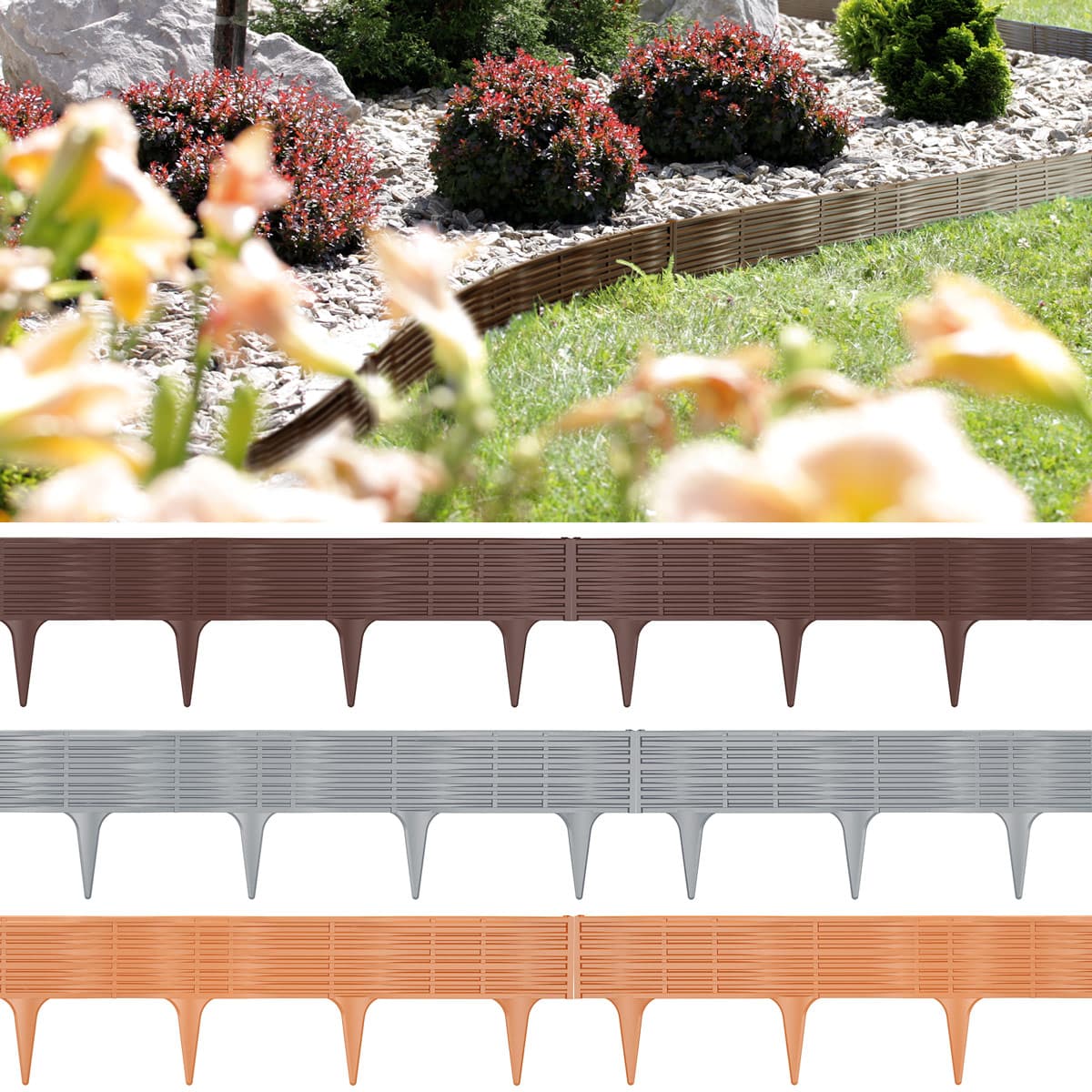 foto del prodotto garden flexy bordure steccato recinzione in resina 3,9 mt