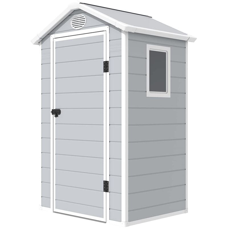 foto del prodotto garden friend - casetta in plastica harmony small store h. 204 p. 104 l. 134 cm grigia