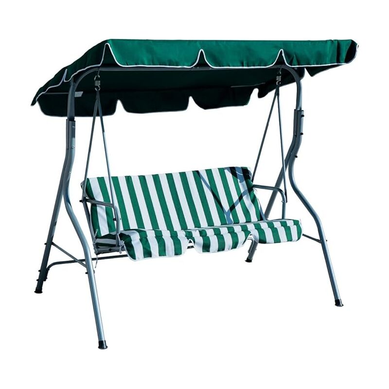 foto del prodotto garden friend dondolo in acciaio 170x113x156h cm 3 posti verde