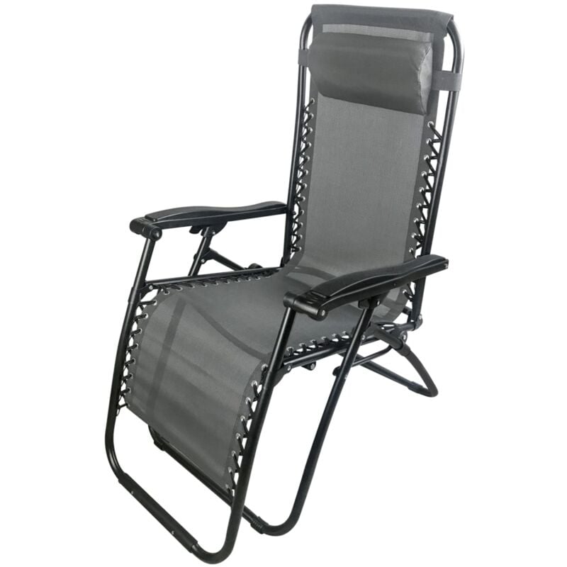foto del prodotto garden friend sdraio siesta pieghevole multiposizione 65x90x110h cm grigio