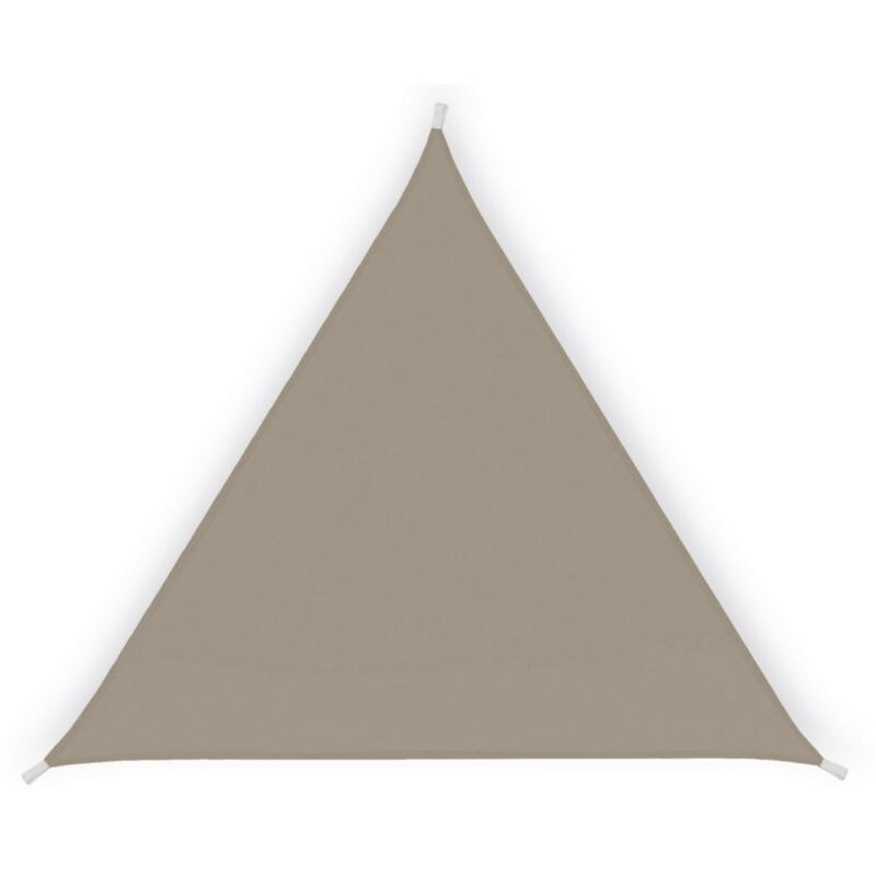 foto del prodotto garden friend tenda vela da esterno triangolare ombreggiante essenza in poliestere colore tortora, 3,6x3,6x3,6 metri