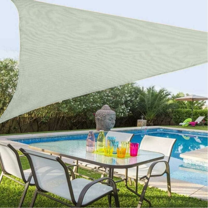 foto del prodotto garden friend tenda vela ombreggiante da esterno triangolare 3,6x3,6x3,6 mt cenere