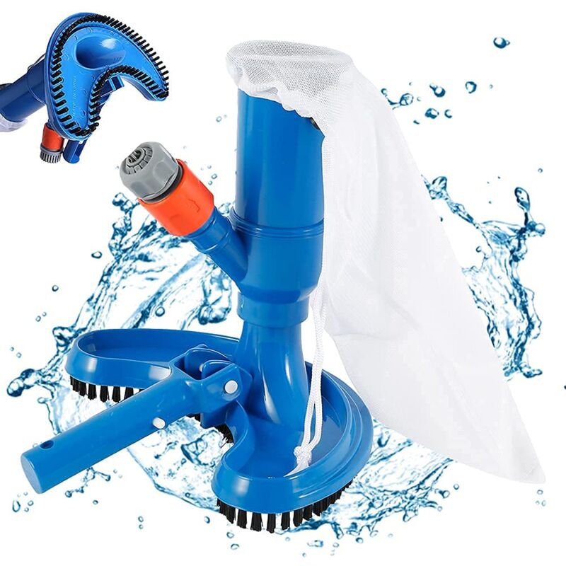 foto del prodotto garden pool mini jet pool vacuum with quick cleaning nozzle, pool cleaner with brush quick hose connection hose not included 