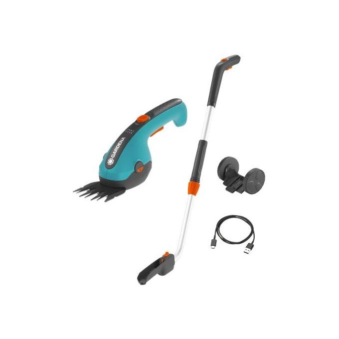 foto del prodotto gardena 9886-20 cesoia per erba cordless 8 cm 3,6 v ioni di litio turchese