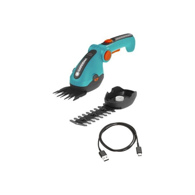 foto del prodotto gardena 9888-20 cesoia per erba cordless 8 cm 3,6 v ioni di litio turchese