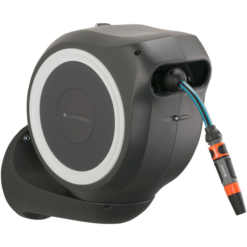 foto del prodotto gardena avvolgitubo da parete automatico rollup m bianco tubo 20 m incluso 18612 20 
