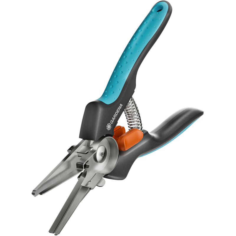 foto del prodotto gardena forbici per erbe aromatiche gripcut lame 45 mm in acciaio inox, con clip per trattenere i rametti tagliati, ideali in cucina 12213 20 