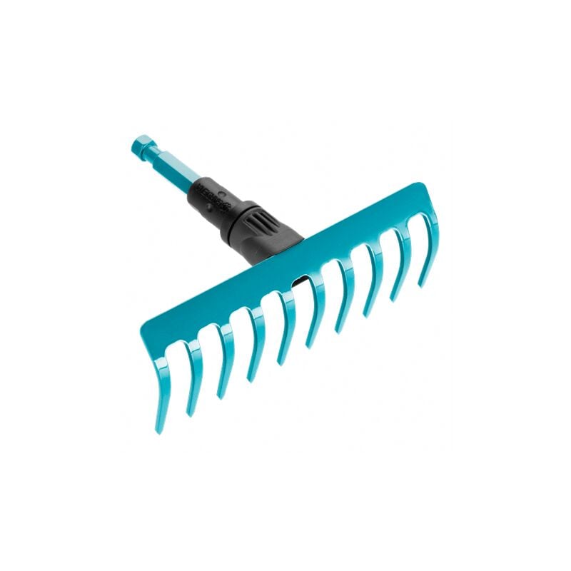 foto del prodotto gardena mini rastrello 10 denti, larghezza 18,5 cm, acciaio rivestito combisystem 3185 20 