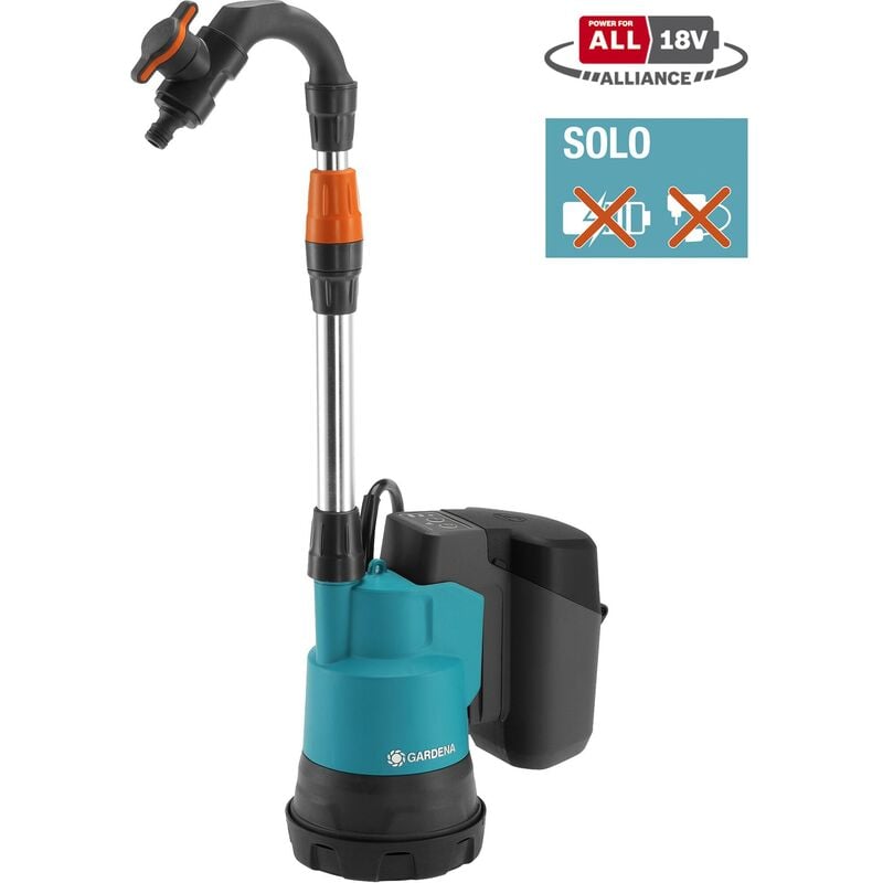 foto del prodotto gardena pompa per cisterna a batteria 2000 l h 18v power for all, senza batteria 14602 55 