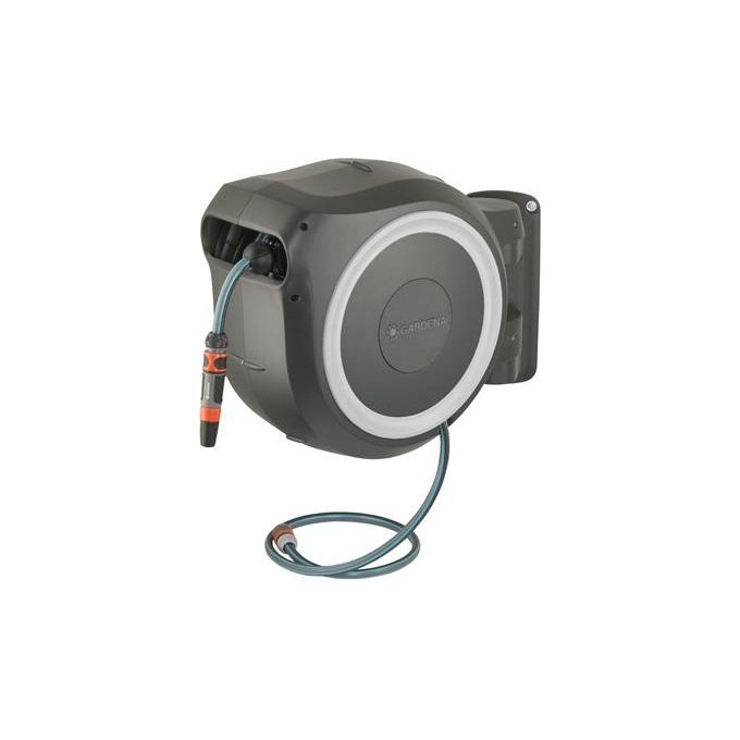 foto del prodotto gardena rollup l rocchetto montato a muro automatico nero, blu, grigio