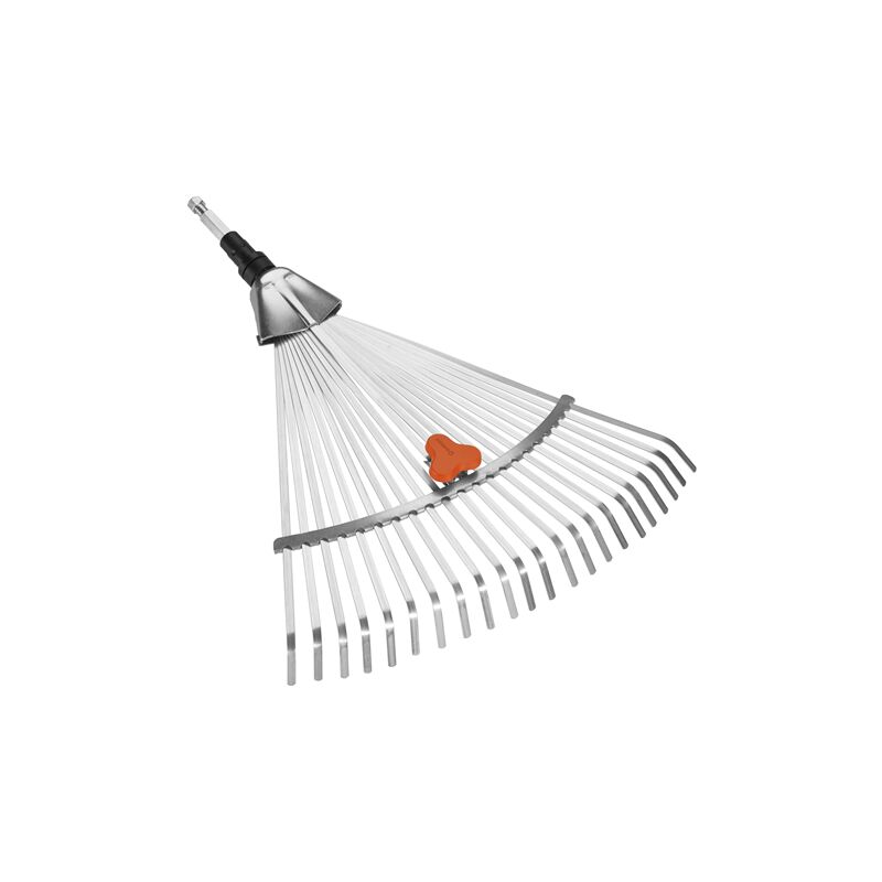foto del prodotto gardena scopa per erba regolabile, rebbi in acciaio flessibili, larghezza da 30 a 50 cm combisystem 3103 20 