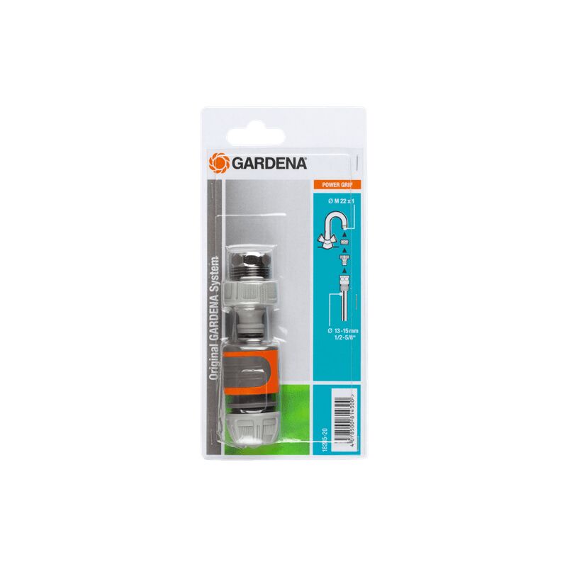 foto del prodotto gardena set raccordo per rubinetto con rompigetto m22x1 original system 18285 20 
