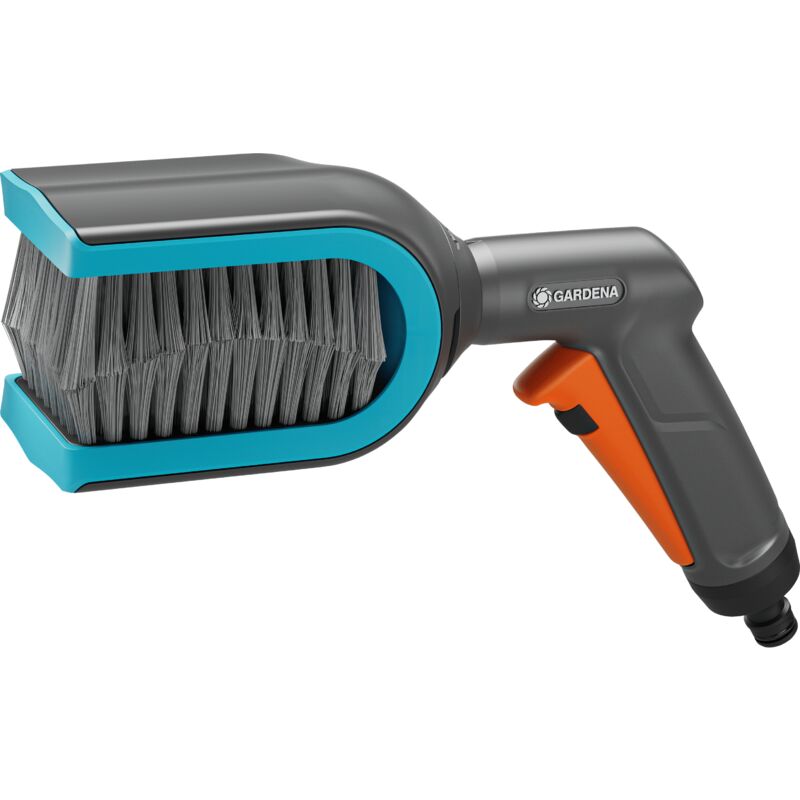 foto del prodotto gardena spazzola per tende veneziane cleansystem, ideale per pulire i listelli, collegabile al tubo da giardino, testa ruotabile di 90 18850 20 