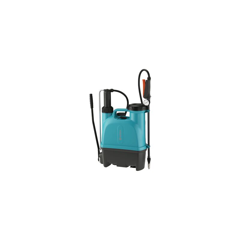 foto del prodotto gardena spruzzatore da giardino 12 lt con manometro, pompa a spalla per trattamenti piante 11142 20 