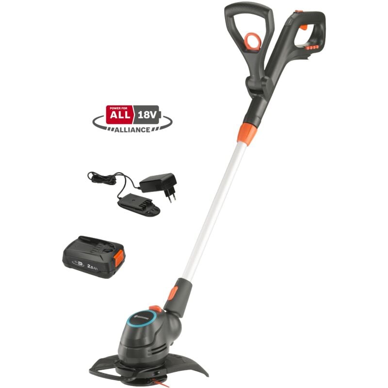 foto del prodotto gardena trimmer tagliabordi a batteria comfortcut 23 18v power for all set pronto all uso 14701 20 