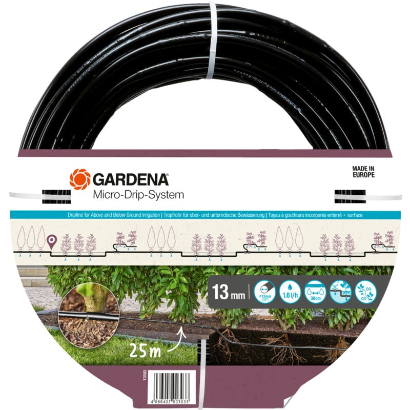 foto del prodotto gardena tubo gocciolante da 13 mm 1 2 , 25 m, utilizzo interrato o in superficie 13503 20 