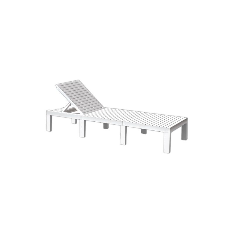 foto del prodotto gardeneas lettini sdraio prendisole in resina modulari haiti bianchi cm.195x65xh78