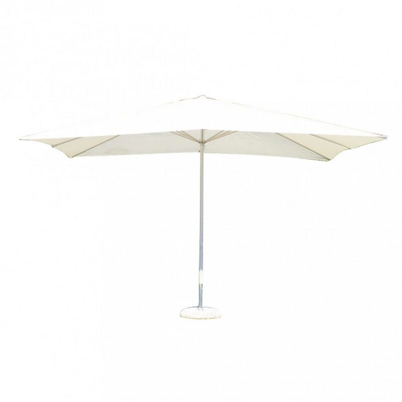 foto del prodotto gardeness ombrellone mercurio 3x4 palo bianco telo bianco 250gr 8 stecche con carrucola..