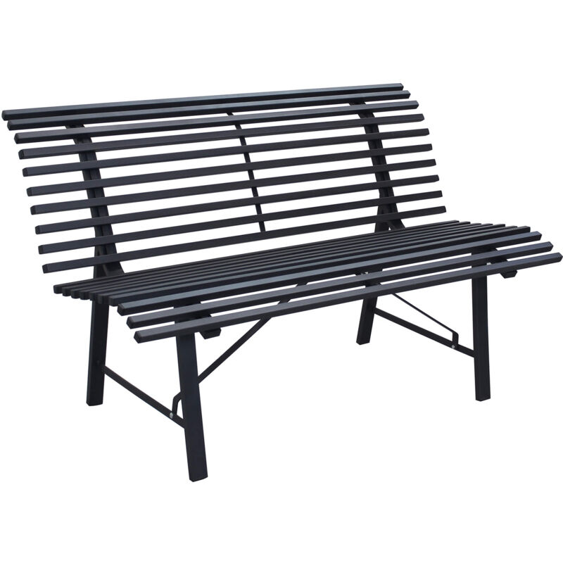 foto del prodotto gardeness panchina da arredo giardino in metallo 3 posti london black