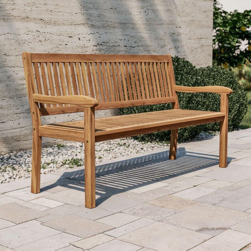 foto del prodotto gardeness panchina per esterno 3 posti in legno di acacia