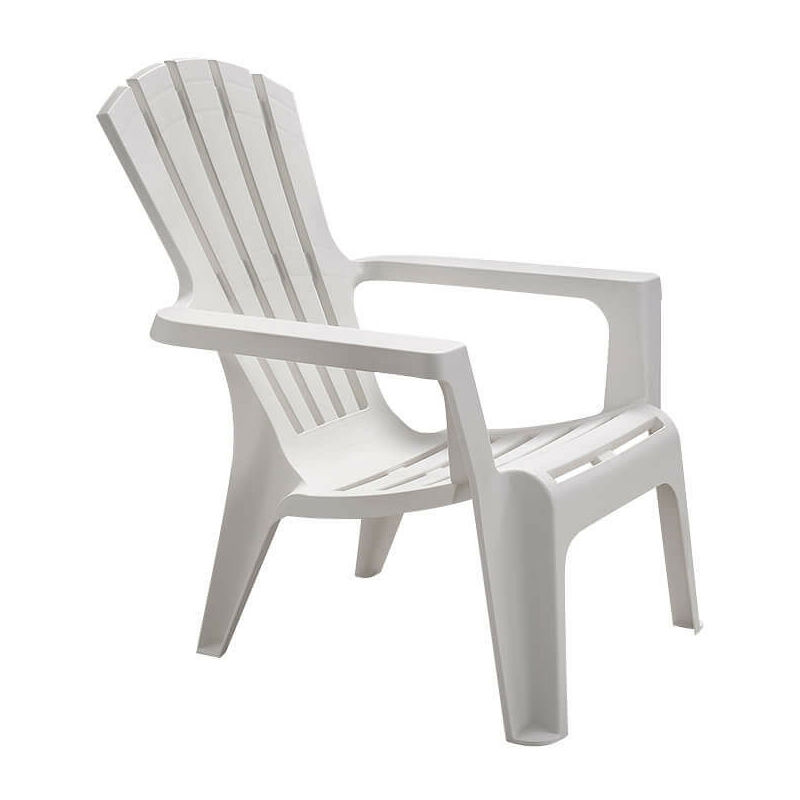 foto del prodotto gardeness poltrona da esterno giardino impilabile in resina e fibra di vetro con schienale alto e seduta bassa baltimora white
