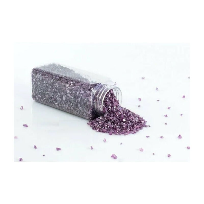 foto del prodotto gardeness sassolini pietre decorative per interno o esterno casa color viola confezione 7x7x15 cm home stones